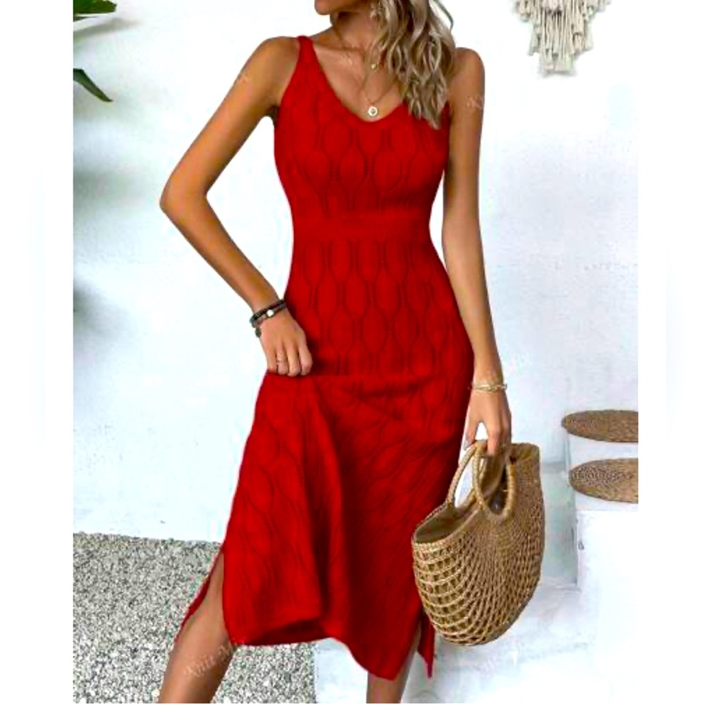 Knitworks Red Midi Dress